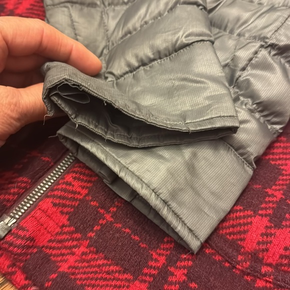 Toad&Co Breckinridge Parka Mahogany red plaid wool puffy hybrid jacket pockets M - Picture 9 of 14
